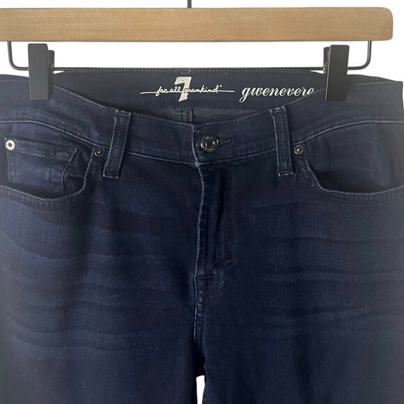 7FAM | Gwenevere Skinny Mid Rise Skinny Jeans | Dark Wash | Women’s Size 29 - Picture 5 of 9